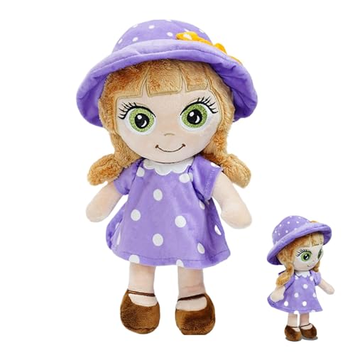 Soft Plush Toy, Girl Plushie, Cuddly Rag Doll, Cute Sleeping Toy, Cartoon Girl Doll, Plushie with Hat, Charming and Soft Design Encourages Imagination and Creativity Easy to Carry for Girls Aged 3-12