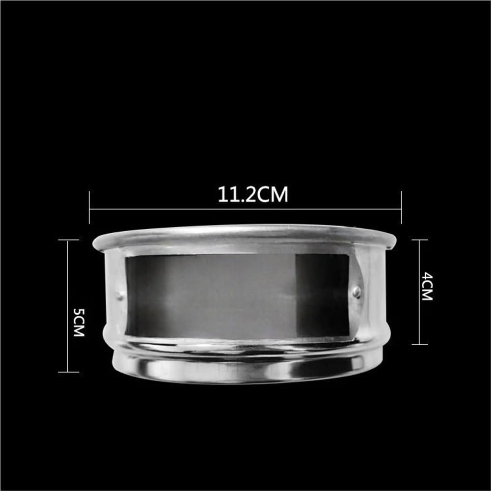 Sito laboratoryjne, Pokrywa o średnicy 10 cm + spód + sito testowe do pobierania próbek laboratoryjnych, siatka ze stali nierdzewnej 0,026–2 mm(0.3mm)