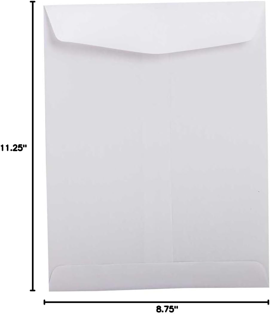 JAM PAPER 8 3/4 x 11 1/2 Open End Catalog Commercial Envelopes - White - Bulk 500/Box