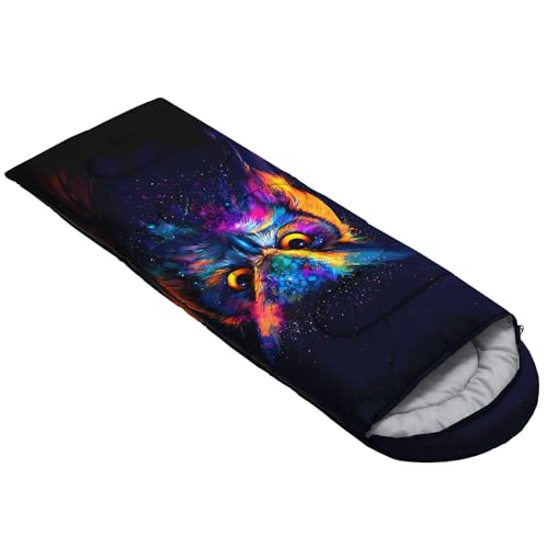 Image of QOOMO Ball Flower Camping Sleeping Bags,3 Season Warm & Cool Weather,Lightweight,Waterproof Sleeping Bags for Adults & Kids,Traveling,and Outdoors,Camping Gear Equipment