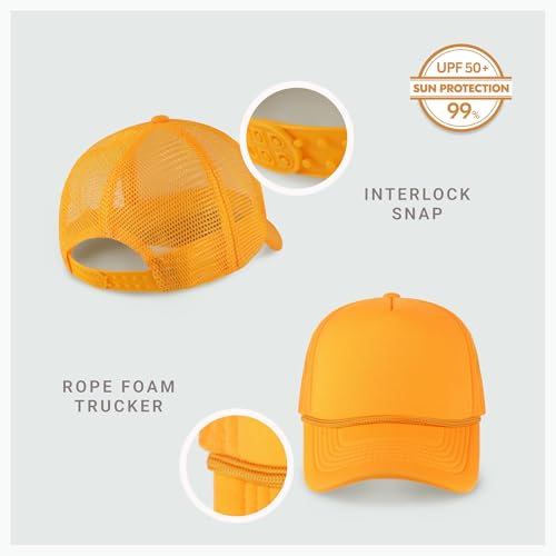 Image of CHOK.LIDS Classic Foam Trucker Hat Summer Mesh Rope Cap Solid Two Toned Blank Hat Mens Womens Adjustable Strap Light Weight