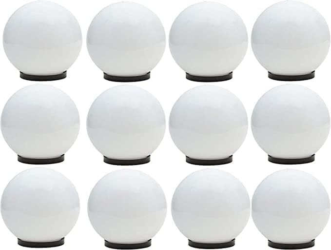 RSKVA Polycarbonate Unbreakable Doom Globe Light for Home and Garden Gate Lamp for Pillars (Pack of 12 Pieces) (6 inch)-image-48