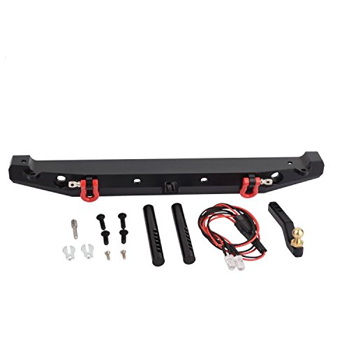 1/10 Rc Crawler Aluminium Alloy Rear Bumper Collision&Lights For Traxxas Trx-4 Trx4 Axial Scx10 Scx10 Ll #TOP2