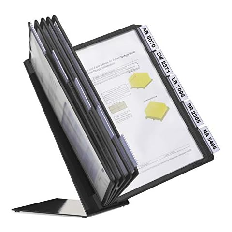 Durable Tisch-Sichttafelsystem (Vario Table 10, mit 10 Sichttafeln A4) schwarz, 557001 Cover