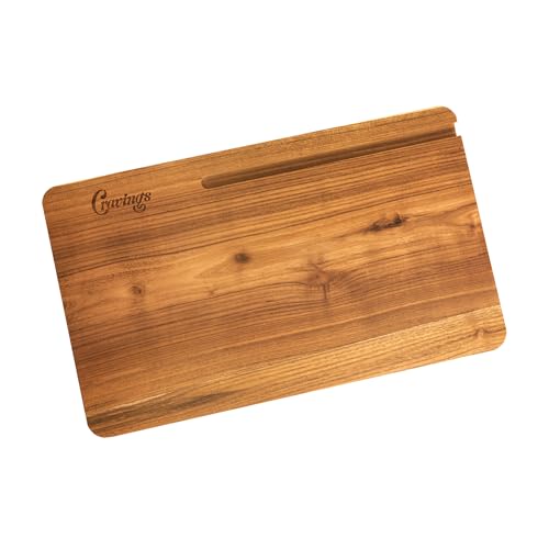 Tabla de cortar rectangular de madera de teca 20x12 pulgadas