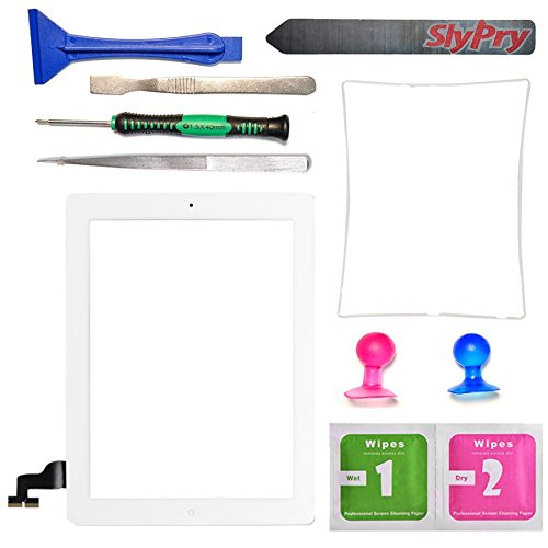 Prokit Adhesive New White iPad 2 Digitizer Touch Screen Front Glass Assembly