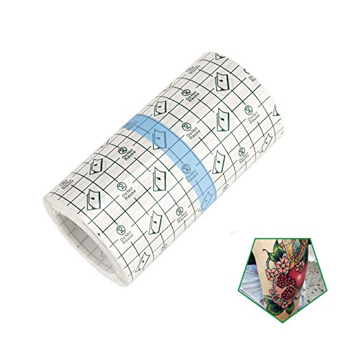 Image of Tattoo Aftercare Bandage Roll 6 inch x 10 Yard - Waterproof Transparent Film for Tattoo Initial Healing and Skin Repair Adhesive Tattoo Supply Wrap
