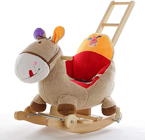 ZHANGYUEFEIFZ Schaukelpferd Plüsch Schaukeltier Pferd Rocking Horse Baby Trojaner Spielzeug Geschenk Kinderstuhl Nette…