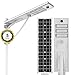 HPcom Solar LED Street Light Outdoor 50W, Auto On/Off Dusk to Dawn, Integrated Waterproof IP65 Floodlight with PIR Motion Sensor, All-in-one Cordless Lamp, Ultra-bright 5500 Lumen, Yard Light for Area