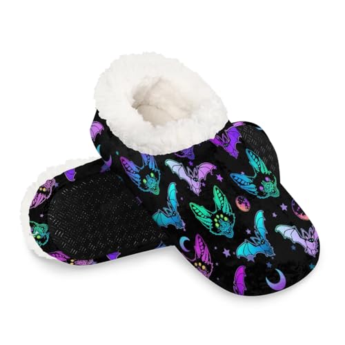 House Slippers for Women Men, Cute Dog Closed Back Fuzzy Plush Slippers, Comfy Bedroom Home Shoes with Anti-Skid Rubber Sole Indoor Outdoor