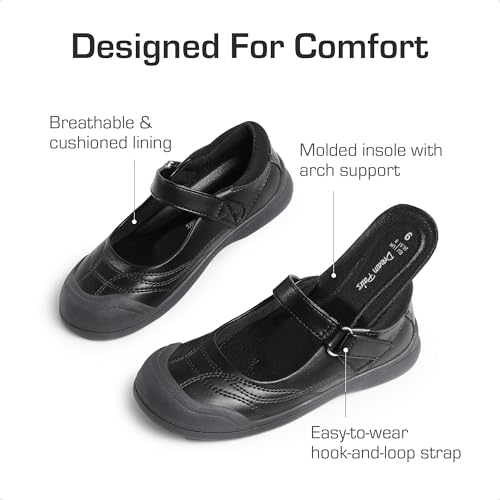 DREAM PAIRS Girls Kids Mary Jane School Uniform Toe-Protective Shoes Soft Flats Toddler Little Kid4