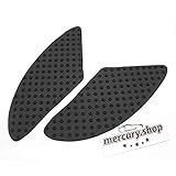 Mercury バイク用 ニーグリップパッド [ブラック] タンク保護 タンクパッド タンクガード ラバー製 プロテクター ガード サーキット ツーリングに 汎用 ユニバーサル
