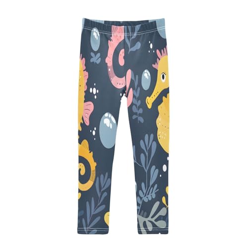Toddler Girls Leggings Printed Yoga Pants Leggings Seahorse Bubble for Kids