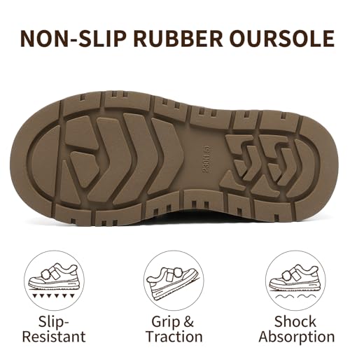 somiliss Sneaker for Women Winter Boots Suede Upper Non-Slip Rubber Outsole Fur Lined Ankle Boots Warm Snow Booties Fashion Sneakers4