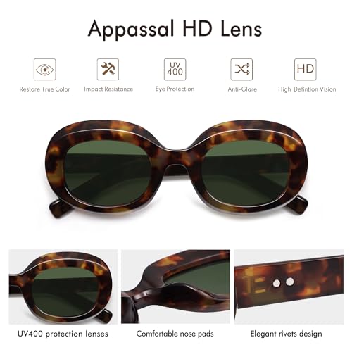 Retro Oval Sunglasses for Women Men Trendy Hexagon 90s Sunnies Chunky Shades AP37124