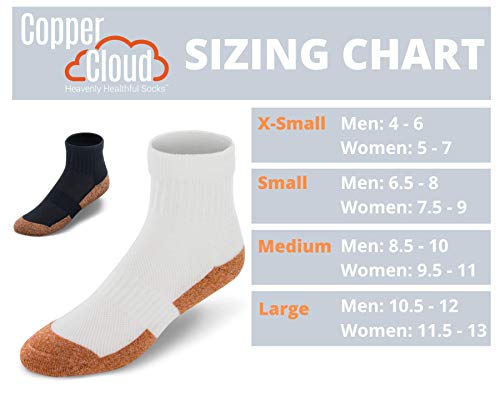Apex Copper Cloud Socks 3-pack - Ankle Black - S: Women's 7.5-9 / Men's 6.5-82