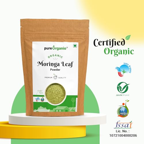 Moringa Powder Organic | NPOP Certified Indian Organic Moringa Powder for Nutrient-Rich Superfood | Natural Energy Booster | Pure Moringa Leaf Powder for Smoothies and Cooking (800 Gm)