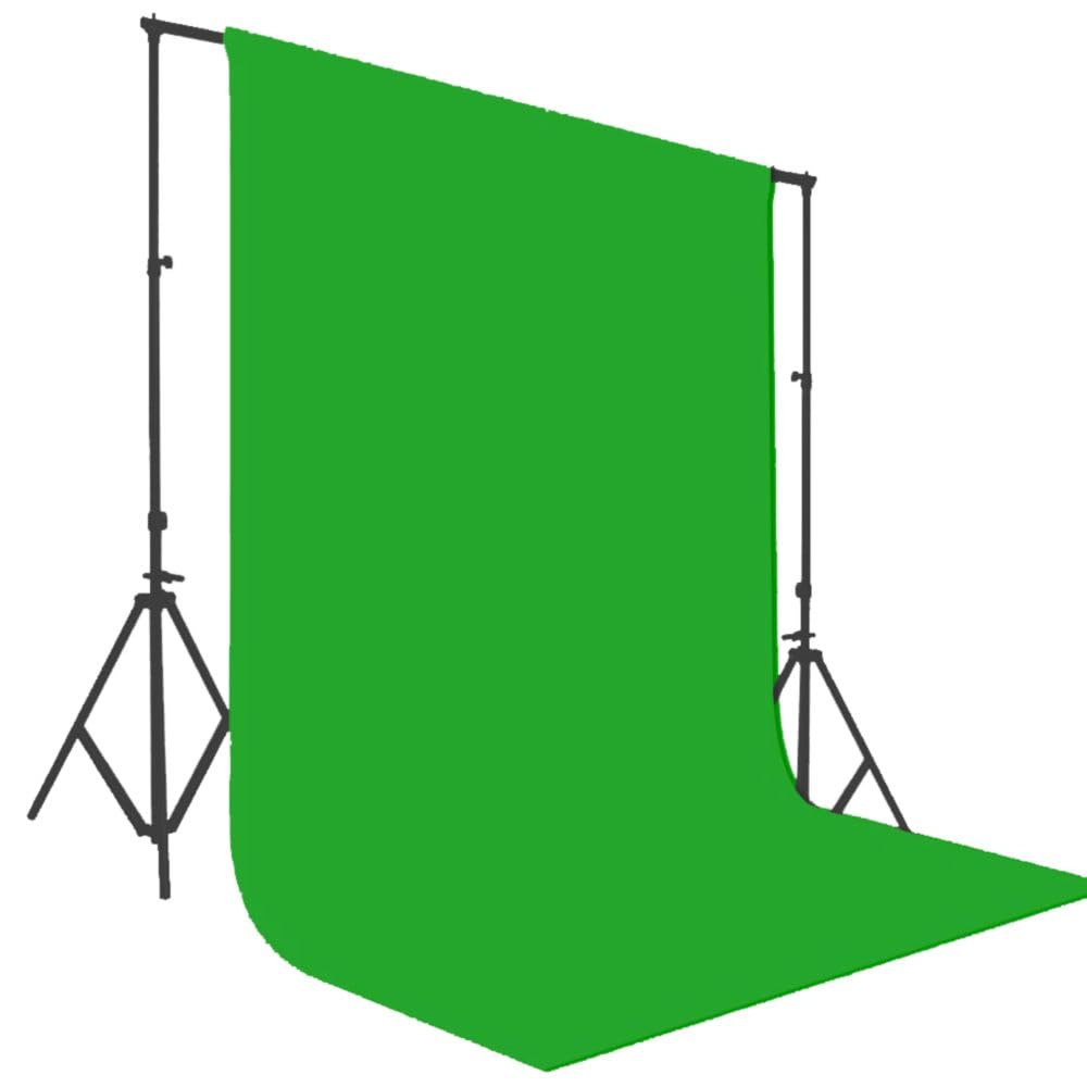 King Mills 10x8 ft Green Backdrop Curtain for Photography, Also Serving as Background for Golf Simulators for Home, Streaming Backdrop, Podcast