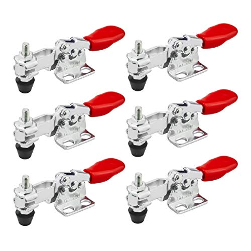 Push Pull Toggle Clamp Hand Tool 198Lbs Holding Capacity Antislip Horizontal Quick Release Heavy Duty Toggle Clamp Tool 6Pcs