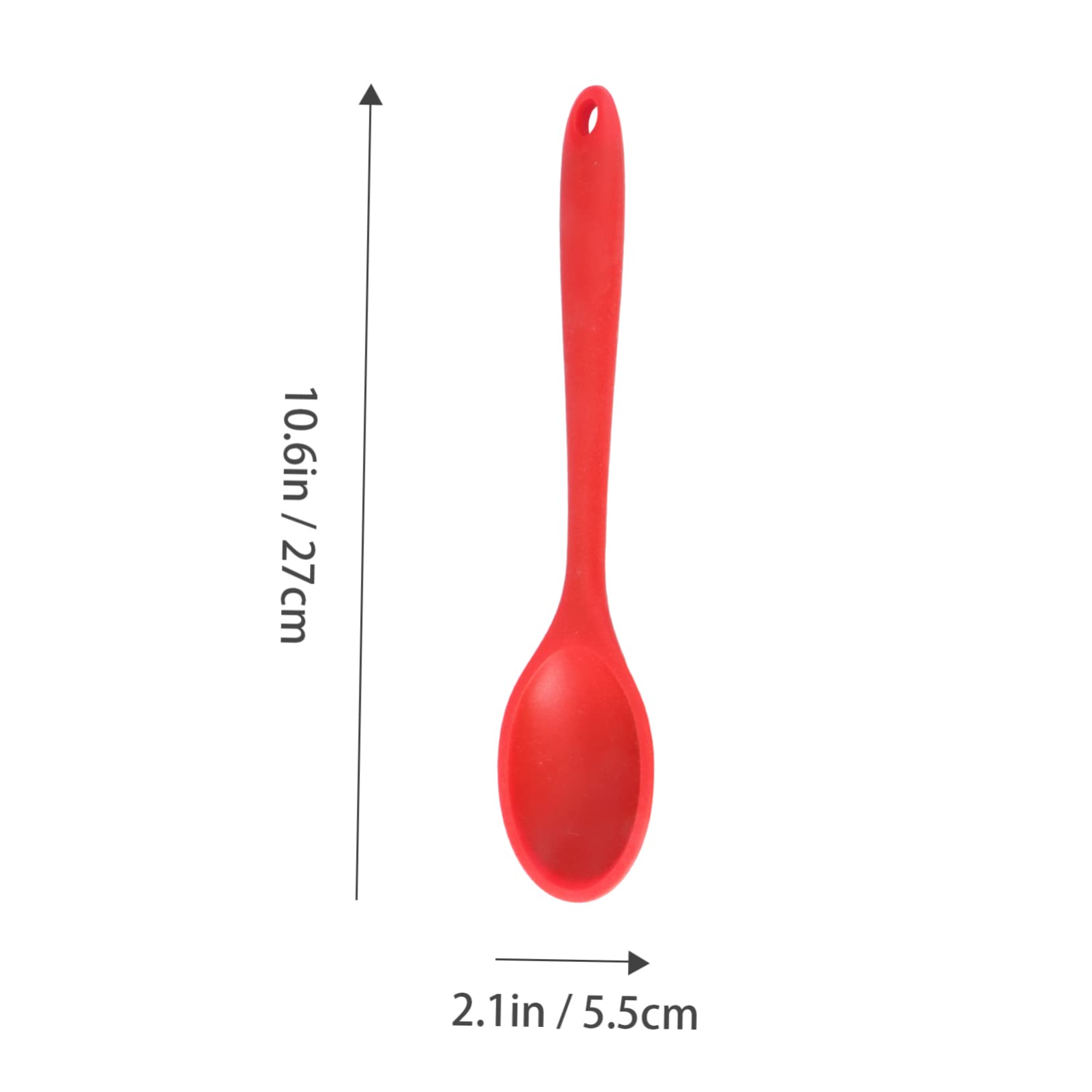 OFFSCH Ergonomic Silicon Spoon Set Flat-bottom Food Scoop -free for Soup Stew Restaurant Home Random Color