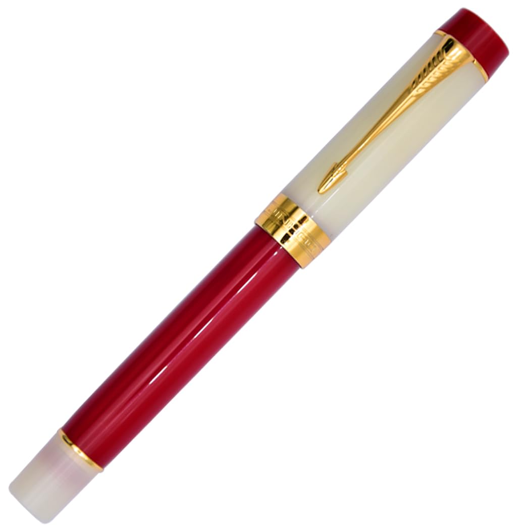Ranvi Jinhao 100 Fountain Pen,Extra Fine Nib,Gold Trim,Red — image 1