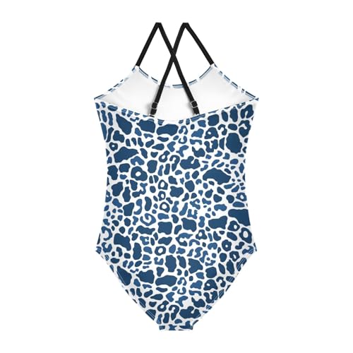 Leopard Printed Girls One Piece Swimsuits Quick Dry Beach Swimwear Bathing Suit2