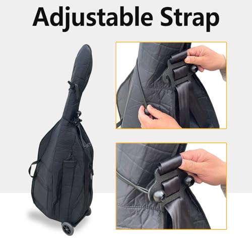 image for Yinfente Upright Bass Cart Bass Wheel Alternative Transport Carry Stri