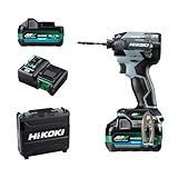 HiKOKI(ハイコーキ) 36V 充電式 インパクトドライバ アイスグレー 台数限定色 Bluetooth機能付蓄電池・2ポート充電器・ケース付 WH36DD 2XHSZ(IG)