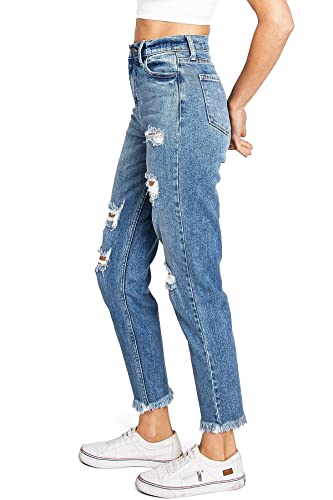 Cello Jeans Women's Juniors High Rise Classic Mom Denim4