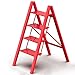 JOJAN 3 Escaleras Escalonadas, Escaleras Plegables para Casa 4 Peldanos, Taburete De Cocina De Escalera For El Hogar De Aluminio con Pedal Anti-Deslizamiento Ancho (Size : 4 Step)