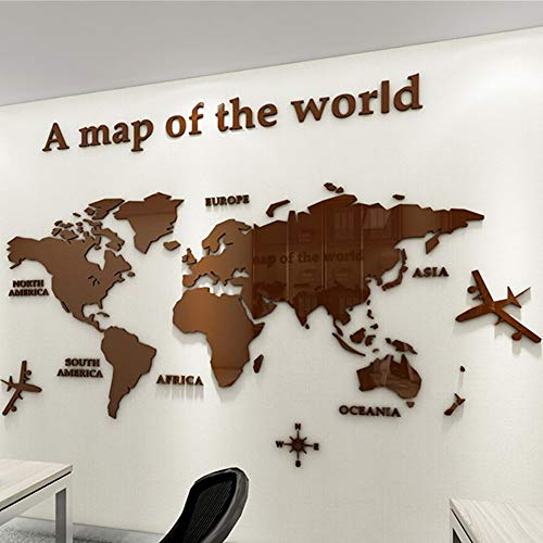 3D DIY Weltkarte Wandaufkleber Kristalldekoration Büro Studie Wohnzimmer Sofa Hintergrund Wandaufkleber Dreidimensionale Wanddekoration Wandbilder Wandsticker Wandtattoo Cover