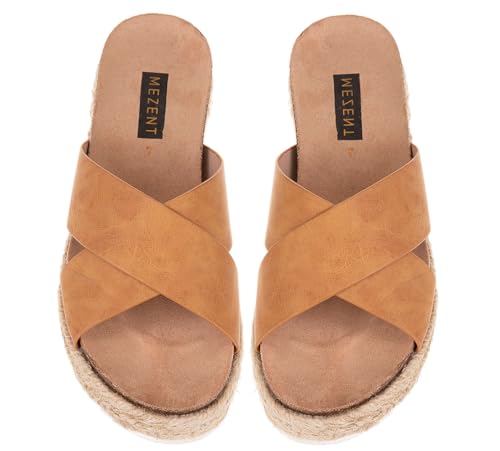 Women'S Platform Sandals Slides Espadrilles Sandals Flatform Slippers Casual Platform Slides for Women Footbed Open Toe Wedges Sandals3