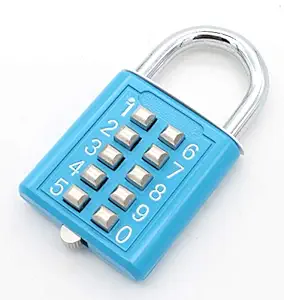 zeng Digits Combination Lock Push-Button Anti-Rust and Weatherproof Locks Padlock for Gym or Sports Locker, Case, Toolbox, Fence, hasp Cabinet and Storage