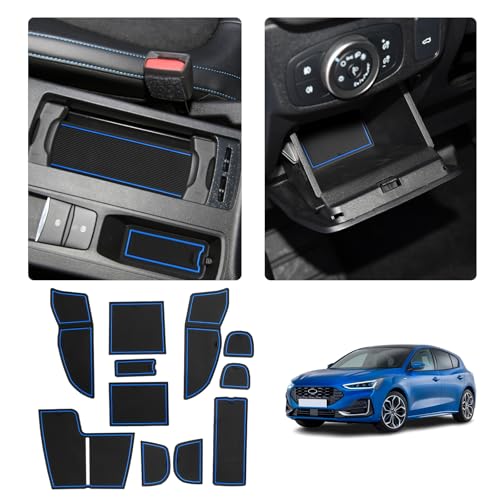 Alfombrillas de goma Ford Focus Active consola central protector antipolvo soporte vasos