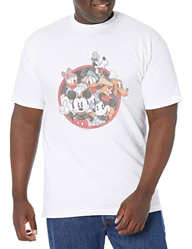 T-shirt Disney retro homme 4XL blanc fini les hauts trop courts