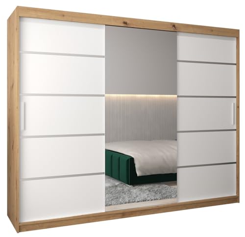 MEBLE KRYSPOL Kleiderschrank mit Spiegel Verona 2 - Garderobenschrank -...