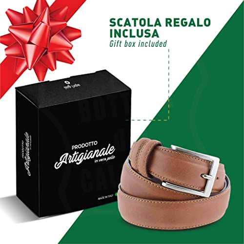 Leather belt for men classic, elegant, handmade and made in Italy2