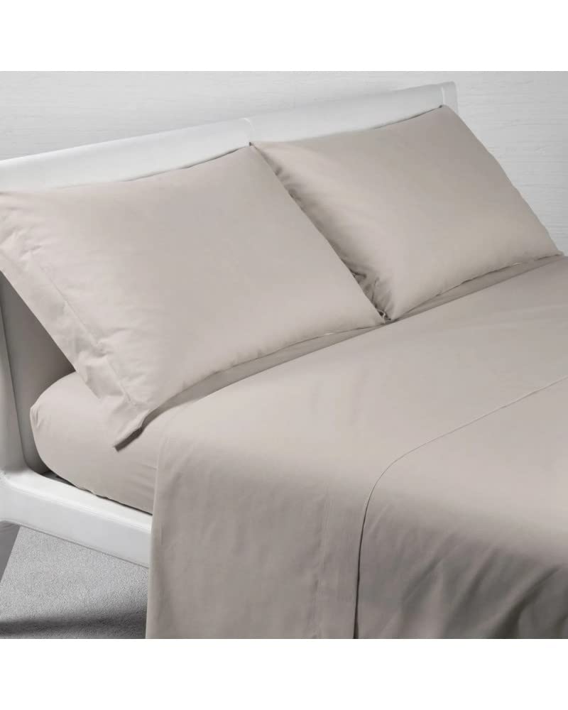 Caleffi Cotton Plain Bedding Set, Sand, Single - Image 3