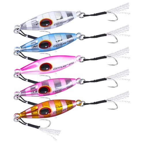 Goture メタルジグ スローフォール 30g 5個セット ルアー ジグ ジギング シンカー 釣り具 スロージギング 青物 ブリ ヒラマサ カンパチ ハタ クエ 根魚 カサゴ サワラ 海釣 船釣