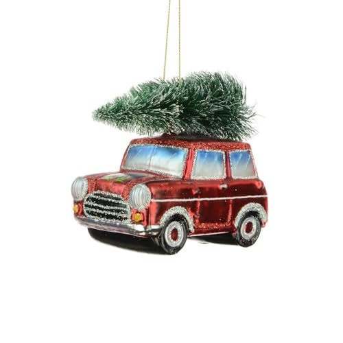 FloristryWarehouse Klassisches Mini-Auto mit Weihnachtsbaum zum...