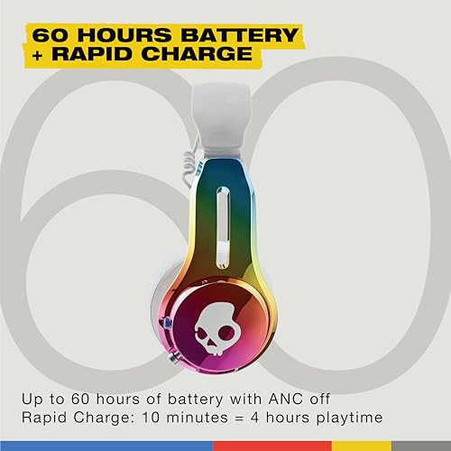 Image of Skullcandy Icon ANC Wireless On-Ear Bluetooth Headphones, Active Noise Cancelling, Up to 60 Hours Battery, Sweat Water Resistant, Foldable and Durable, Microphone - All Love