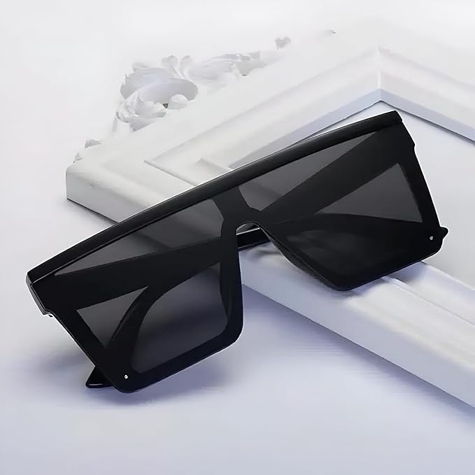 Image of Unisex Stylish Round Sunglasses | TAC Polarized Lens | 100% UV Protection | Men & Women Driving Bikes, Outdoor Sports, Hiking & Travel Eyewear (black sunglass)