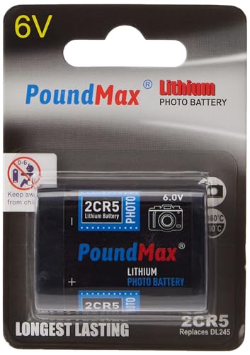 PoundMax 2CR5 / DL245 Batteries 6v Photo Lithium Battery - 1 Count