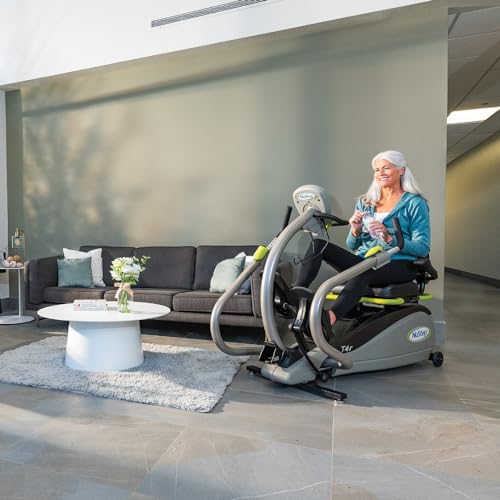 T4r Recumbent Cross Trainer Stepper, Gray/Green, Low-Impact Exercise with Adjustable Arm & Leg Position, 360-Degree Swivel Seat, Engaging Programs, & Compatible with Free NuStep Wellness App - Image 3