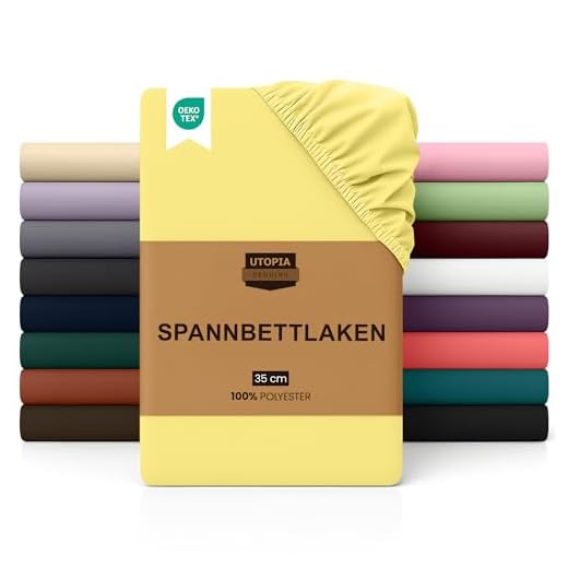 Utopia Bedding - Spannbettlaken 160x200cm - Gelb - Gebürstete Polyester-Mikrofaser Spannbetttuch - 35 cm Tiefe Tasche 3 Utopia Bedding - Spannbettlaken 160x200cm - Gelb - Gebürstete Polyester-Mikrofaser Spannbetttuch - 35 cm Tiefe Tasche
