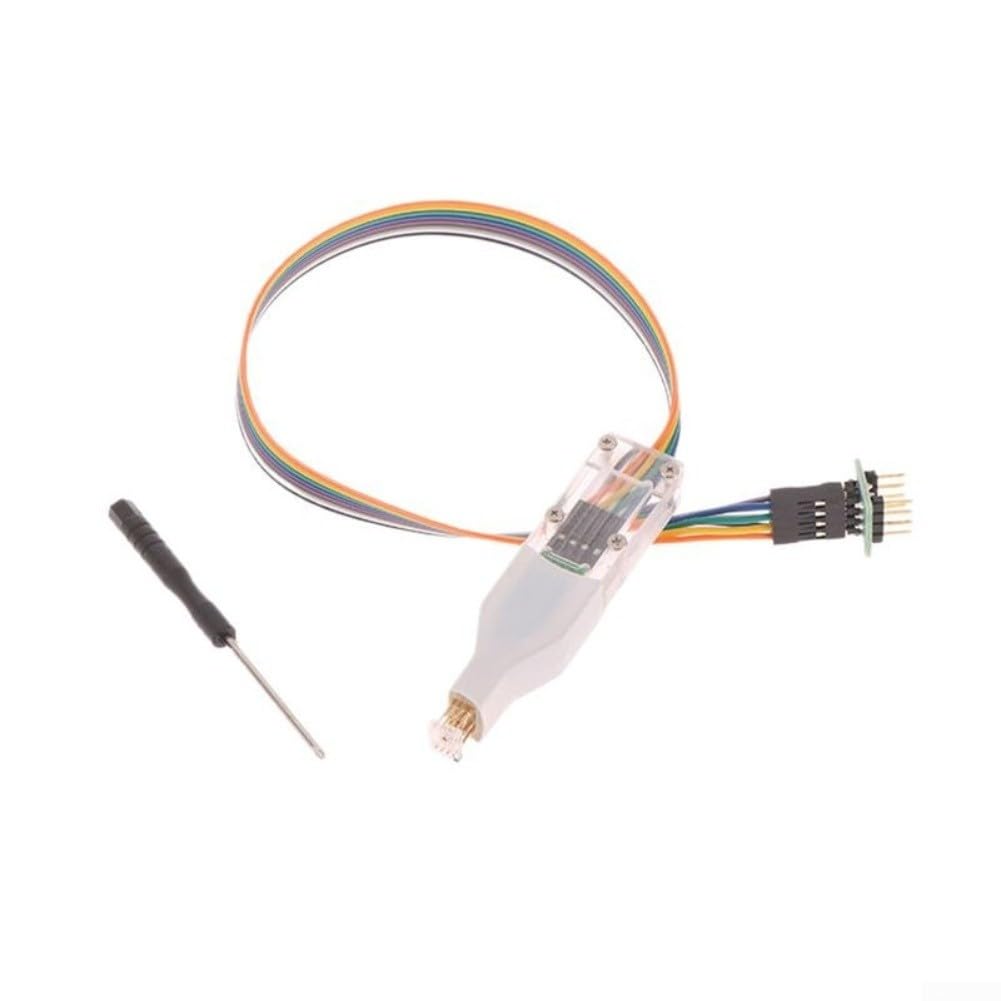 Clip di programmazione con chip SOP8 WSON8 con perni a molla per lettura IC SOIC8 QFN8 DFN8, adattatore cavo da 30 cm per scheda madre TV e riparazione ECU automobilistica (5,8 mm)