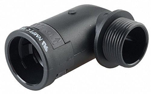 Elbow 90 deg., 0.510 in., Black, Polyamides