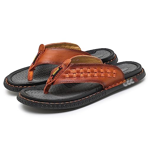 Tongs pour hommes en cuir légères pour vos vacances et balades de plage