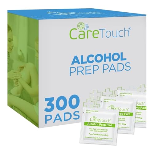 Alcohol Wipes | Individually Wrapped Alcohol Prep Pads with 70% Isopropyl Alcohol, Great for Medical & First Aid Kits | Sterile, Antiseptic 2-Ply Alcohol Swabs - 300 count