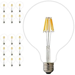 15 stuks G125 gloeilamp – 8 watt barnsteen glas vintage Edison Home-Deco retro lamp warmwit – Christamas valentine lamp…